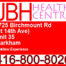 JBH Health Centre 7725 Birchmount Rd, Unit 35 (at 14th Avenue) Markham, ON L3R 9X3 416-800-8026